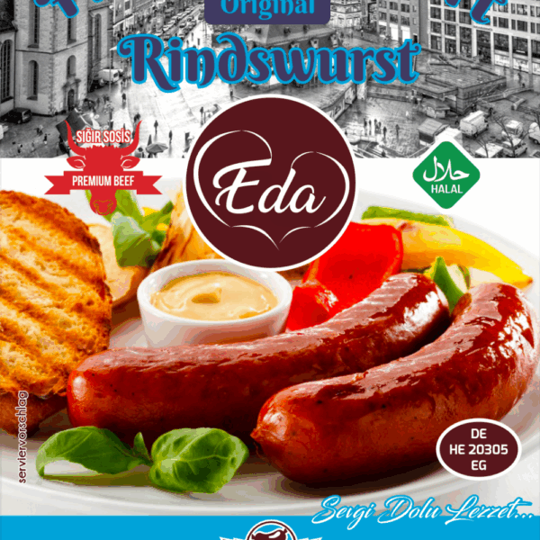 Halal Rindswurst – Frankfurter Art, 700g | Klassische Grillwurst aus Rindfleisch